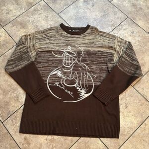 Vintage Bucker New York Ny USA 2XL Sweatshirt Brown Rare Hip Hop Rap Quality